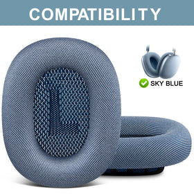 Mesh fabric detail on SOPROM ear pads improves breathability