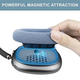 SOPROM quick-install ear cushions for AirPods Max in under 30 seconds.