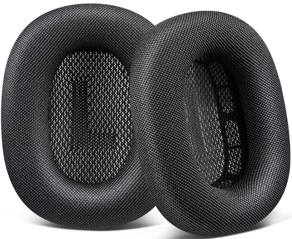 SOPROM upgraded ear pads for AirPods Max front view with durable mesh for comfort.