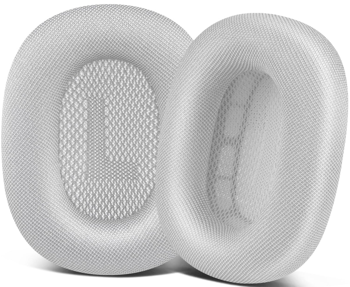 SOPROM AirPods Max ear pads with mesh fabric for breathable comfort.