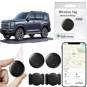 sotfkd car tracker in magnetic shell for easy attachment and discreet tracking