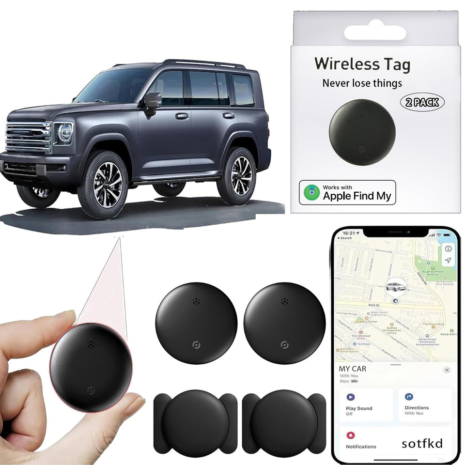 sotfkd car tracker in magnetic shell for easy attachment and discreet tracking