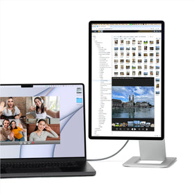 SOTSU FlipAction Elite 16-inch monitor power-pass-through simplifies charging setup.