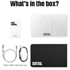 SOTSU FlipAction Go 14 pass-through charging powers both devices.