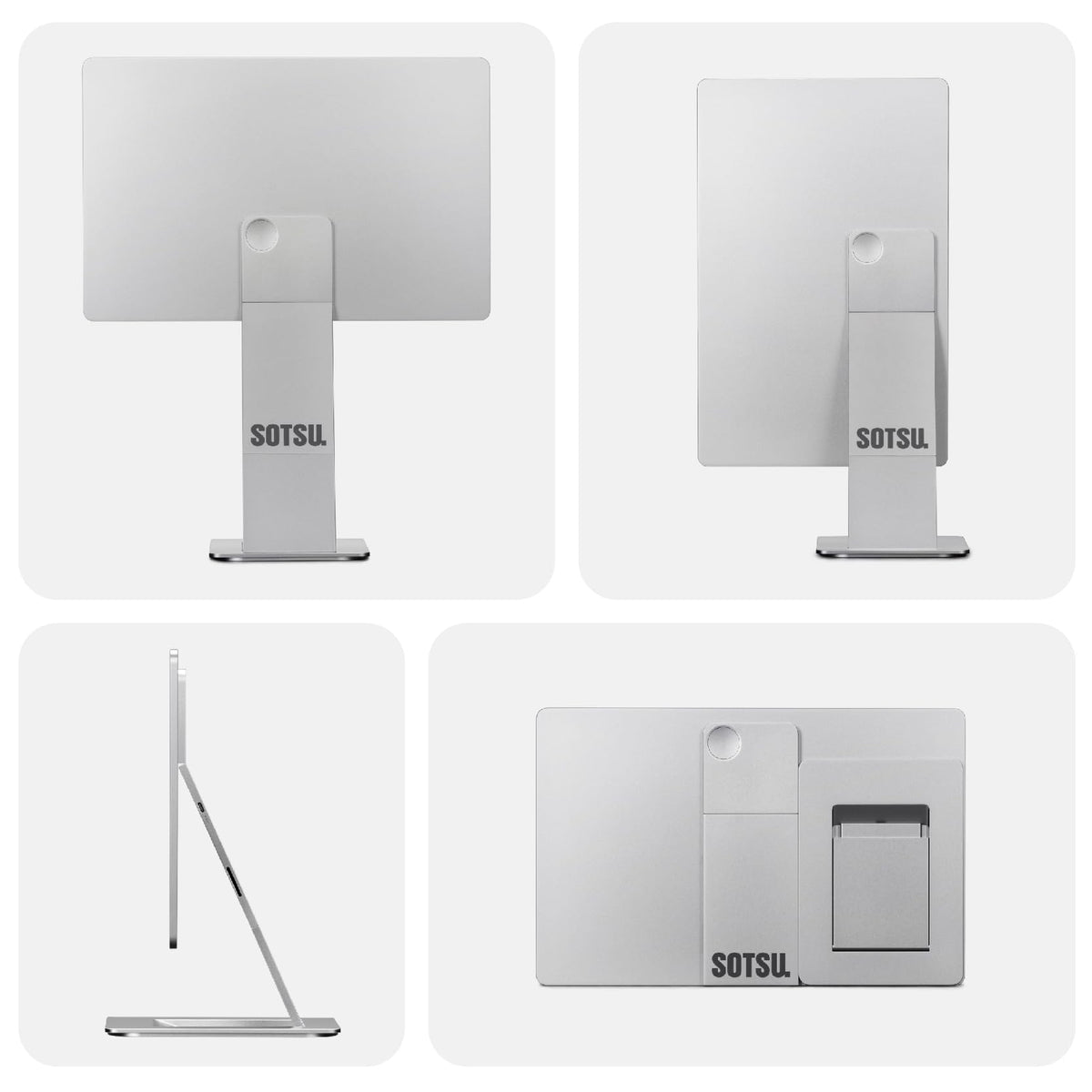 SOTSU FlipAction Pro 16 SD card slot integrated into the kickstand for travel convenience