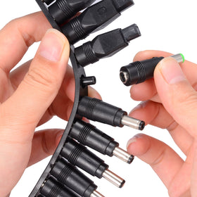 SoulBay DC plug tips collection displayed for versatile power connections.