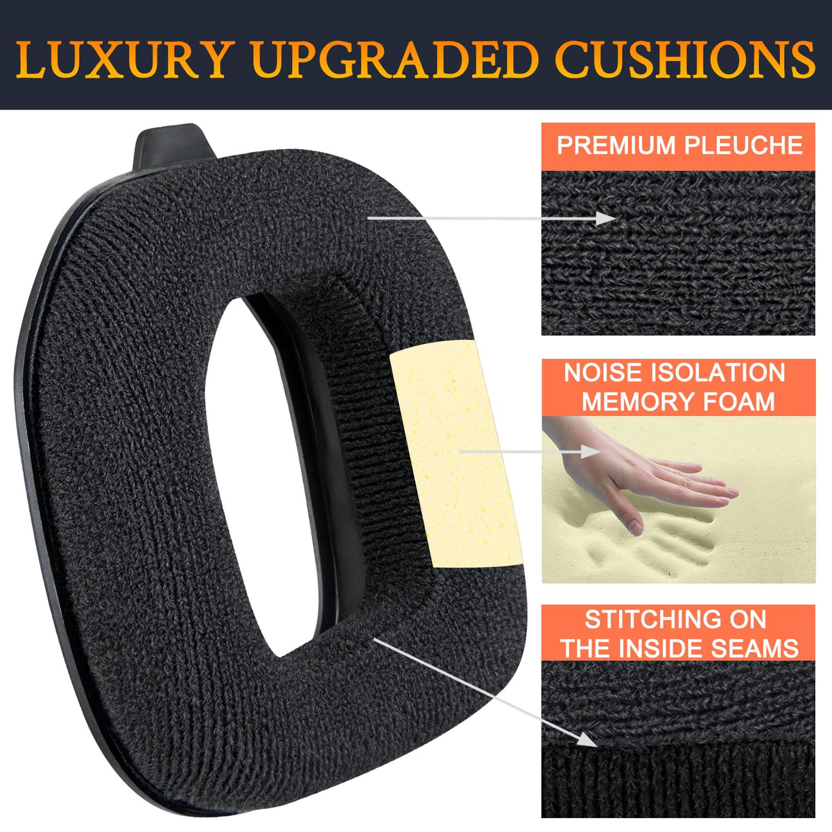 SOULWIT A50 Gen4/Gen5 earpads shown with precise fit