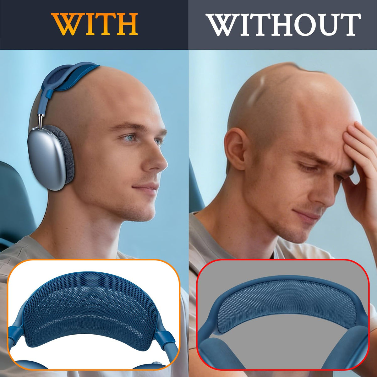 SOULWIT airpods-max ergonomic design optimizes weight distribution for extended listening.