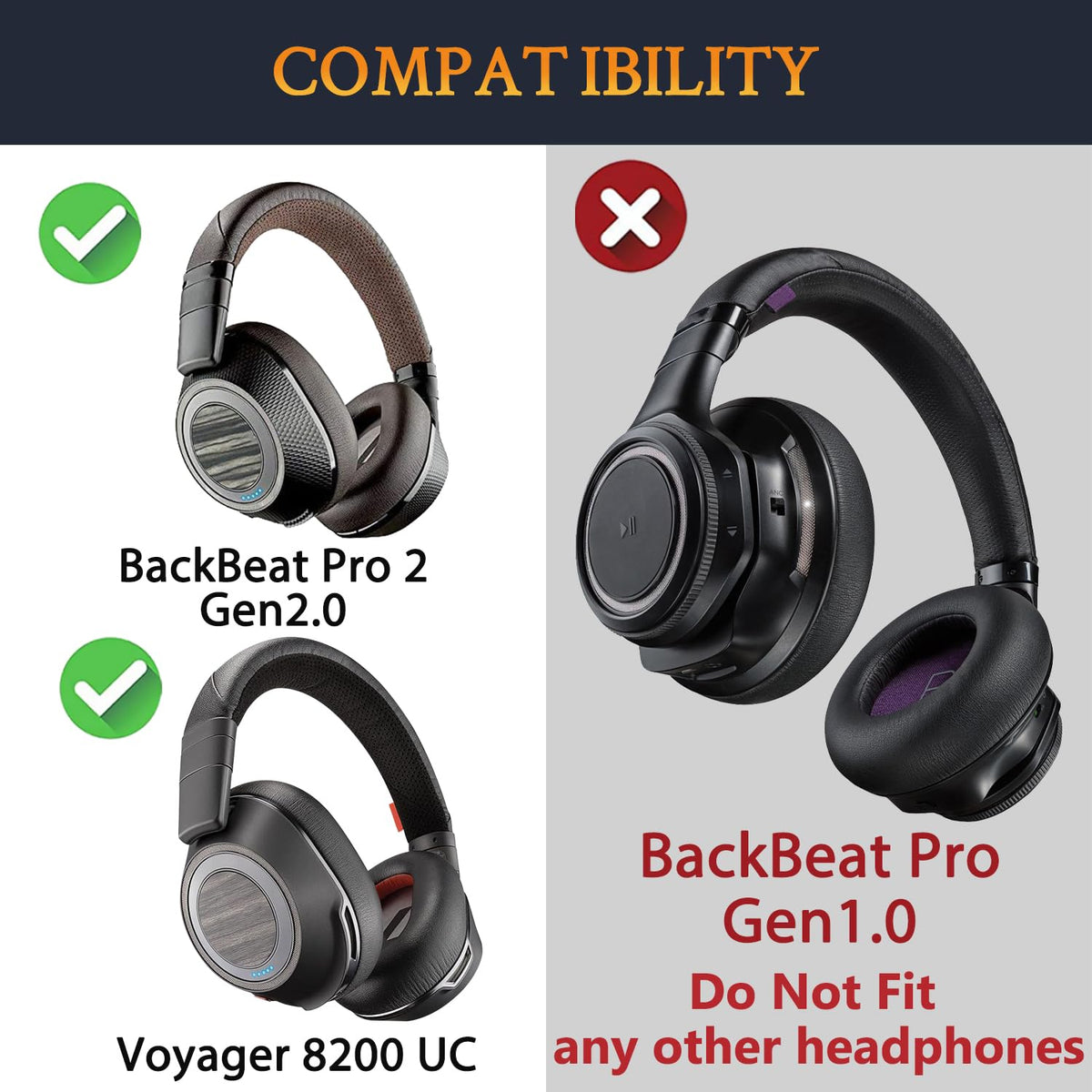 SOULWIT BackBeat Pro 2 headband pad provides plush support for long listening sessions
