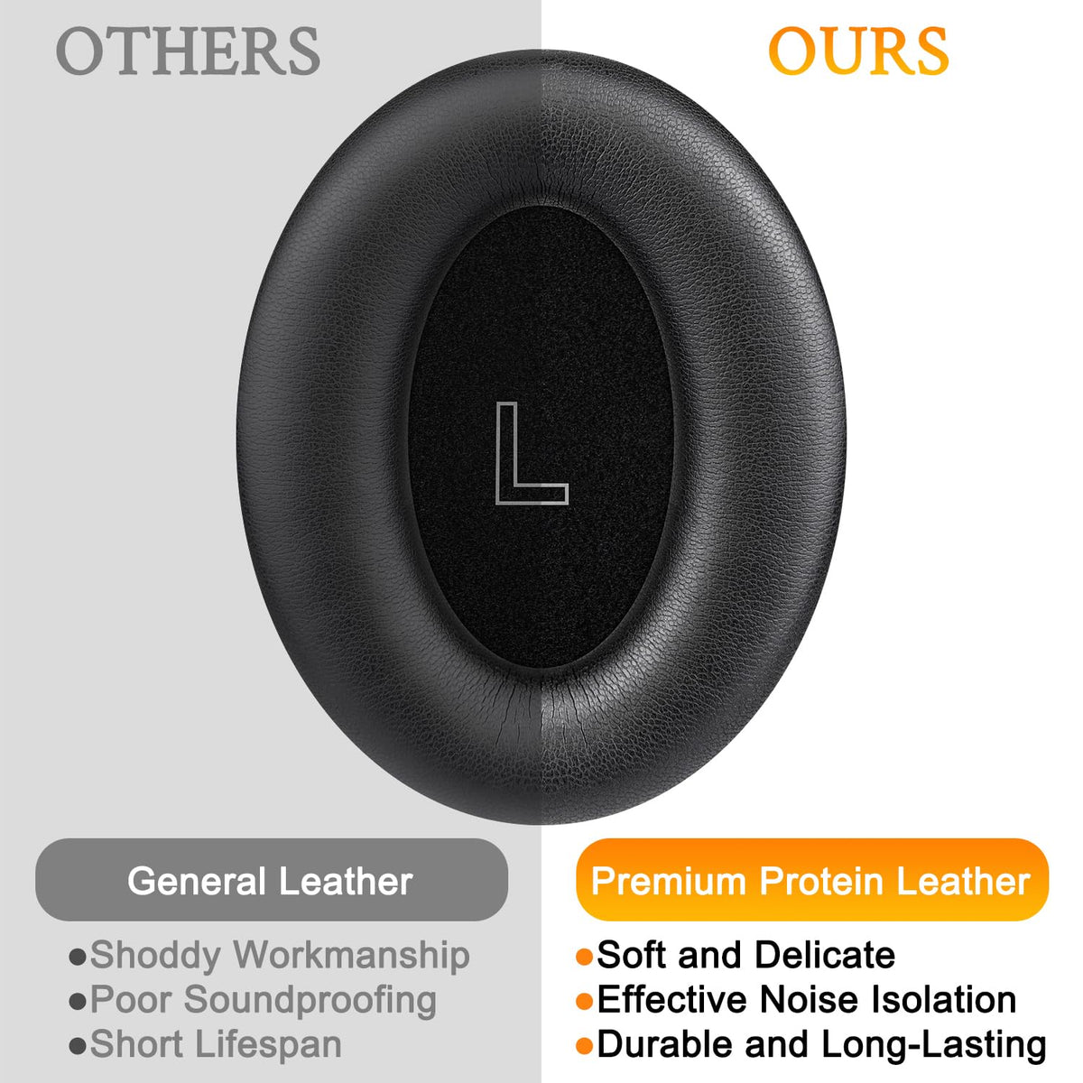 SOULWIT Bose A30 ear pads hidden stitch detail for durable seal
