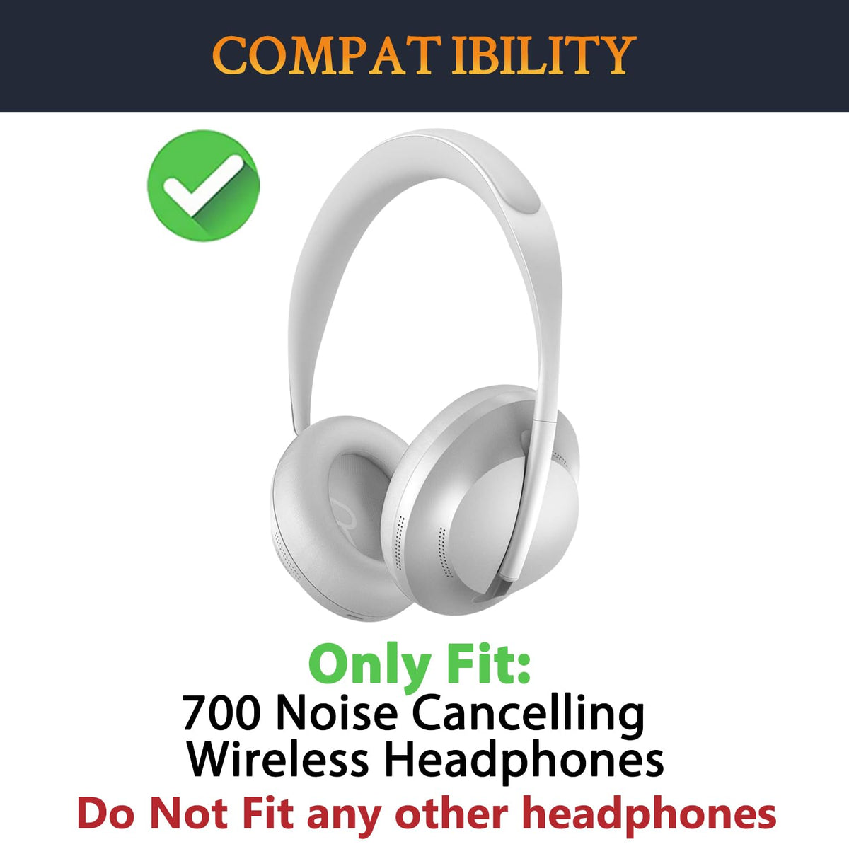 SOULWIT Bose NC700 earpads stitching detail for durable, long-lasting wear.