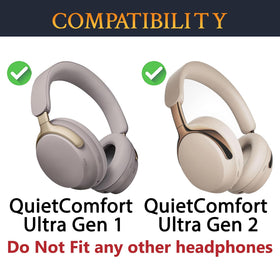 SOULWIT Bose QC Ultra earpad side detail shows breathable Ice Silk fabric for sweat control.