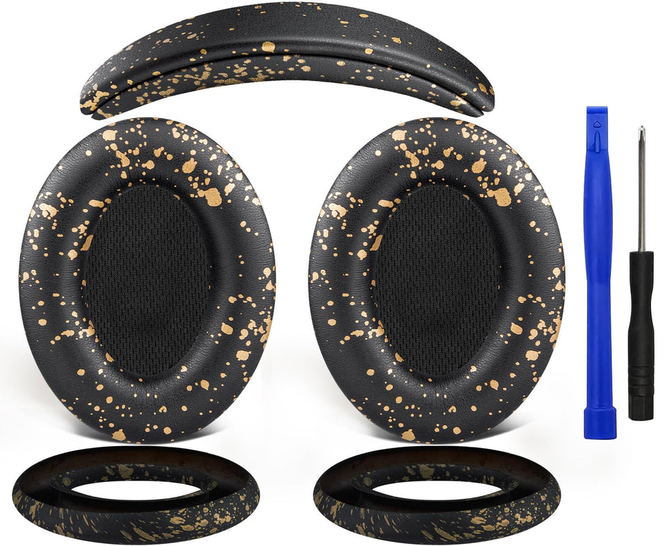 SOULWIT Bose QC15 earpads replacement close-up showing protein leather for comfort and isolation.