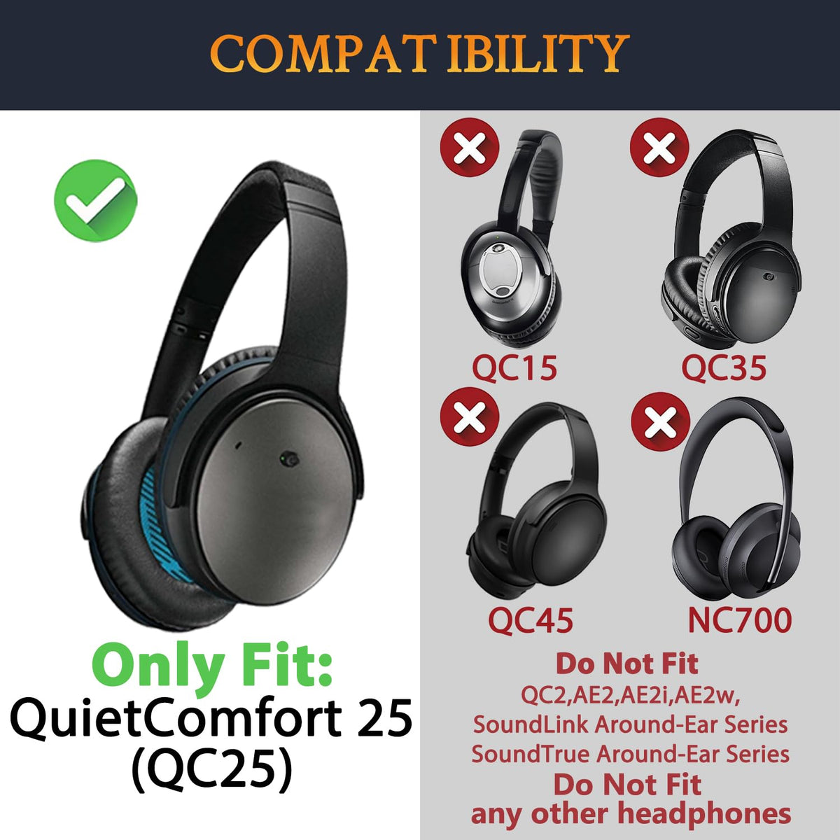 Soulwit QC25 earpads foam detail shows high-density support
