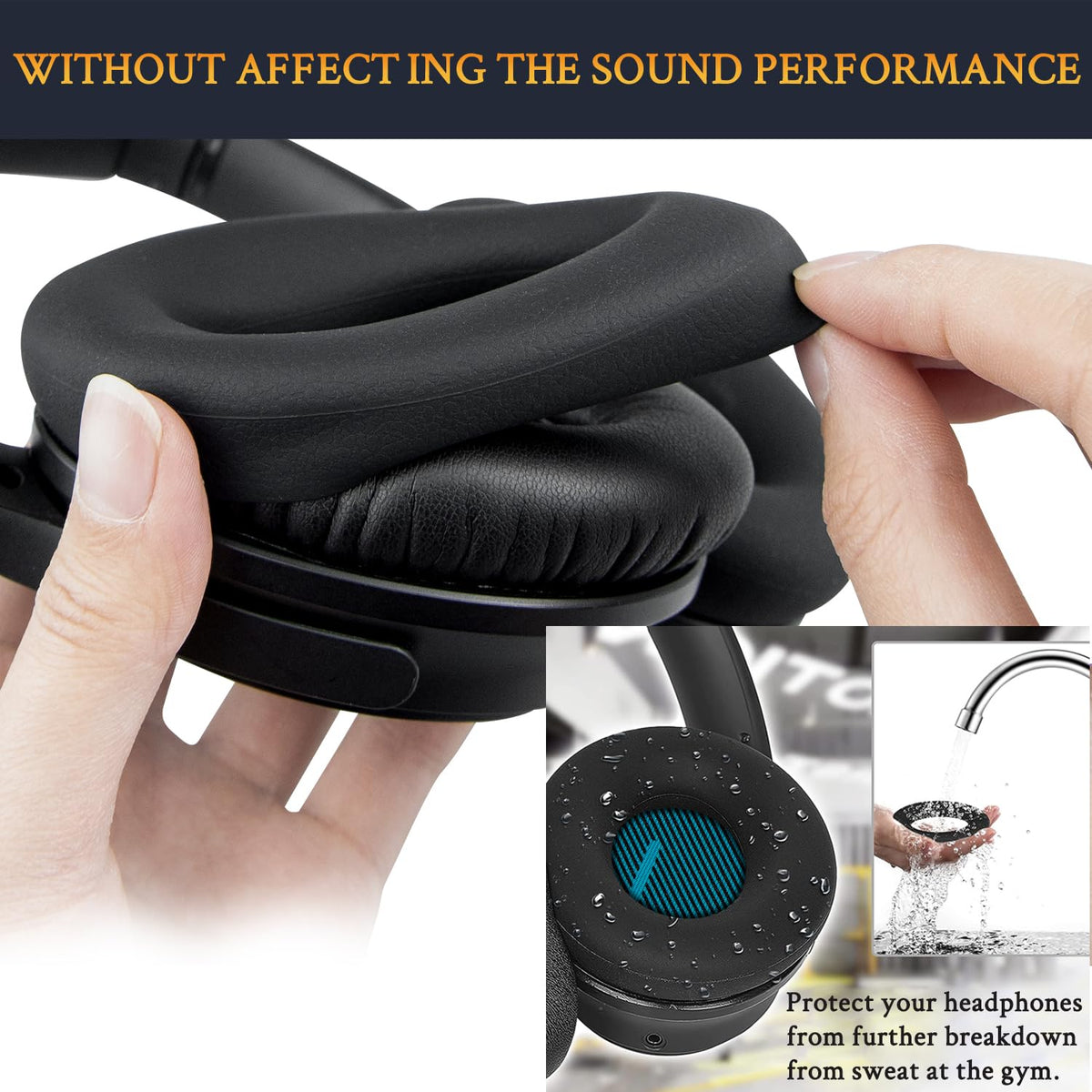 SOULWIT Bose QC25 headband close-up highlighting durable design.