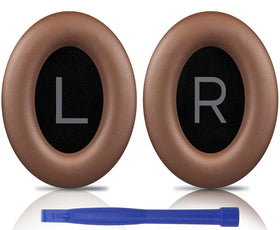 SOULWIT Bose QC45 earpads coffee front view for comfort and seal