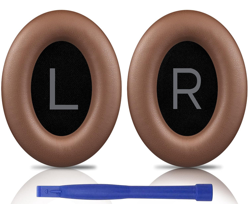 SOULWIT Bose QC45 earpads coffee front view for comfort and seal