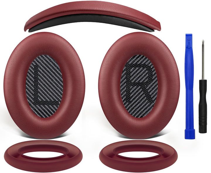 SOULWIT burgundy replacement kit front view shows included parts and renewed appearance