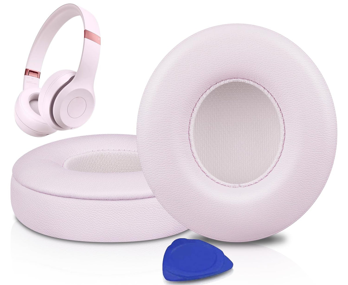 SOULWIT front view of cloud pink ear pads showing fit and color benefit: fresh appearance