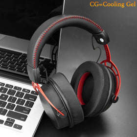SOULWIT cooling ear pads HyperX Cloud Alpha close-up fabric illustrating Ice Silk texture