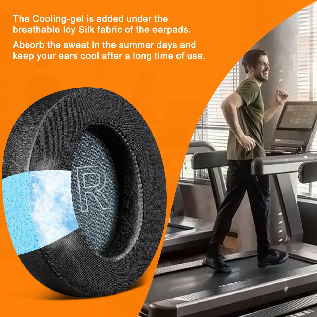 SOULWIT earpads offer comfortable cooling during long sessions with ice silk fabric.