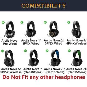 SOULWIT cooling-gel ear pads from Arctis Nova Pro front view enhance wear comfort