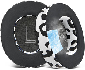 SOULWIT cooling-gel earpads fitted on Arctis Nova Pro headphones for a secure, comfortable fit.