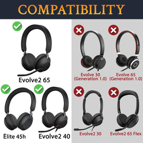 SOULWIT cooling gel earpads for Evolve2 40 reduce heat during long calls.