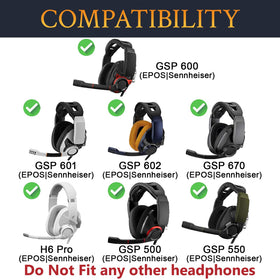 SOULWIT cooling-gel ear pads for GSP550 reduce ear heat and sweat