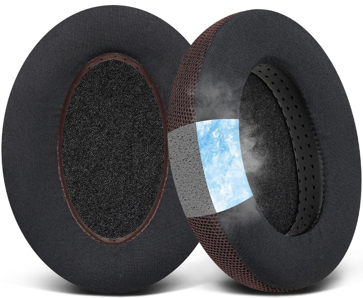 SOULWIT cooling-gel ear pads fitted on headphones for cool comfort during long sessions