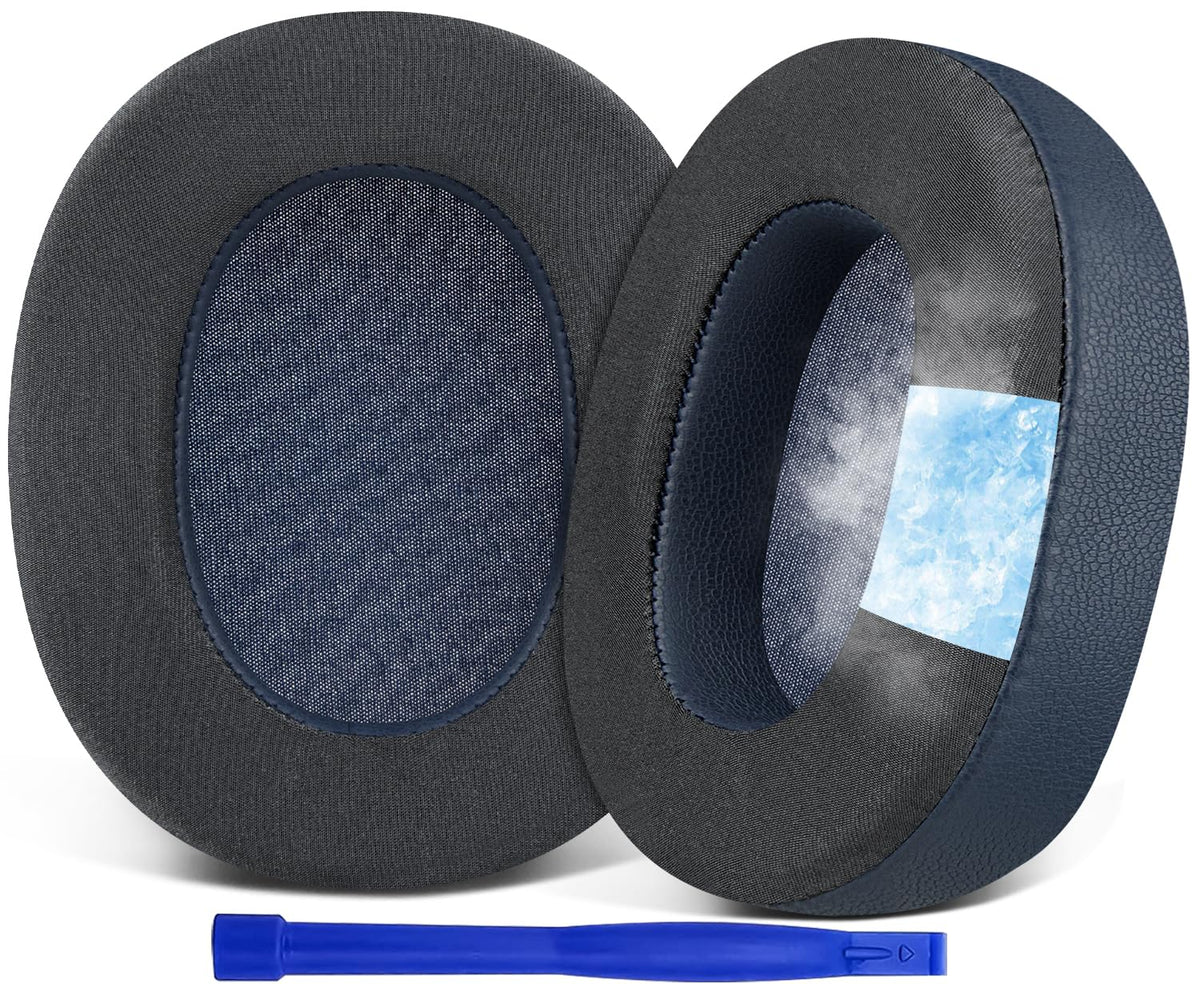 SOULWIT cooling-gel earpads for Sony WH-1000XM5 in navy offer cooling comfort and a snug fit.