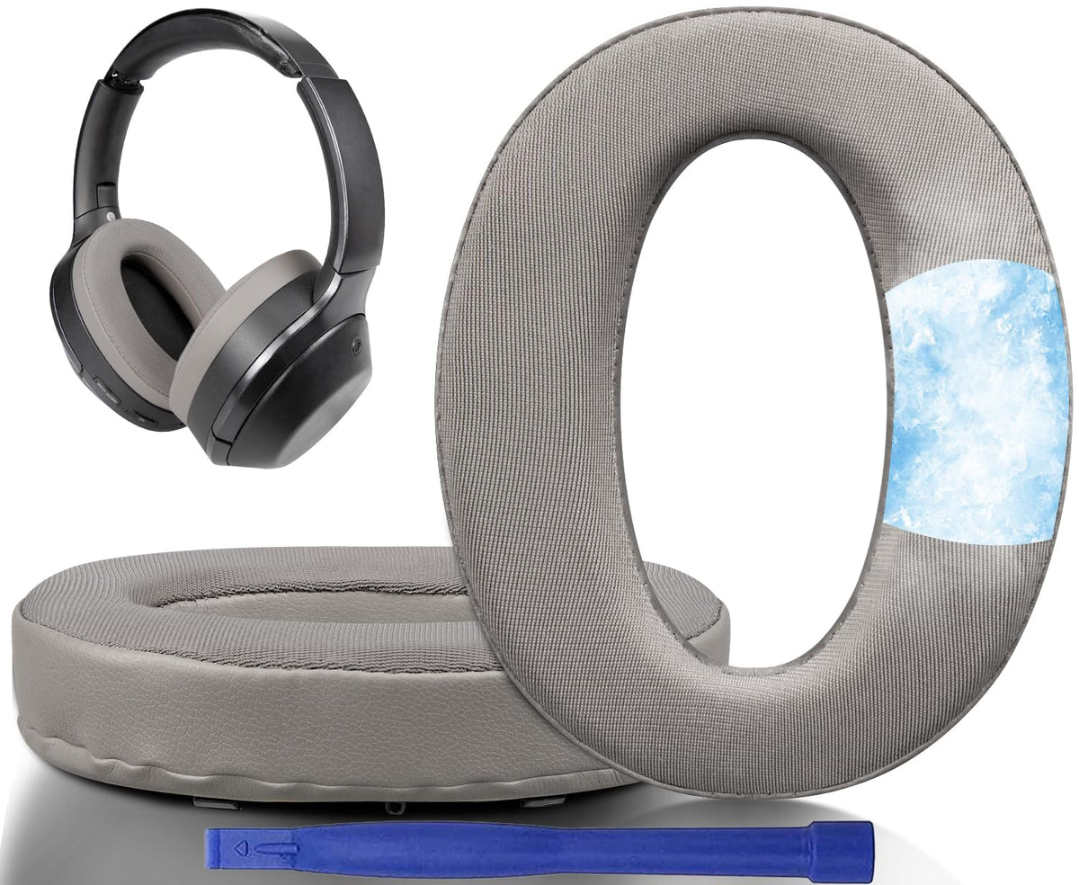 SOULWIT cooling gel earpads on Sony WH-1000XM2 in close-up for cooling comfort