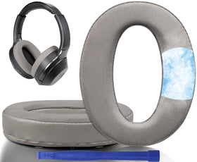 SOULWIT cooling gel earpads on Sony WH-1000XM2 in close-up for cooling comfort