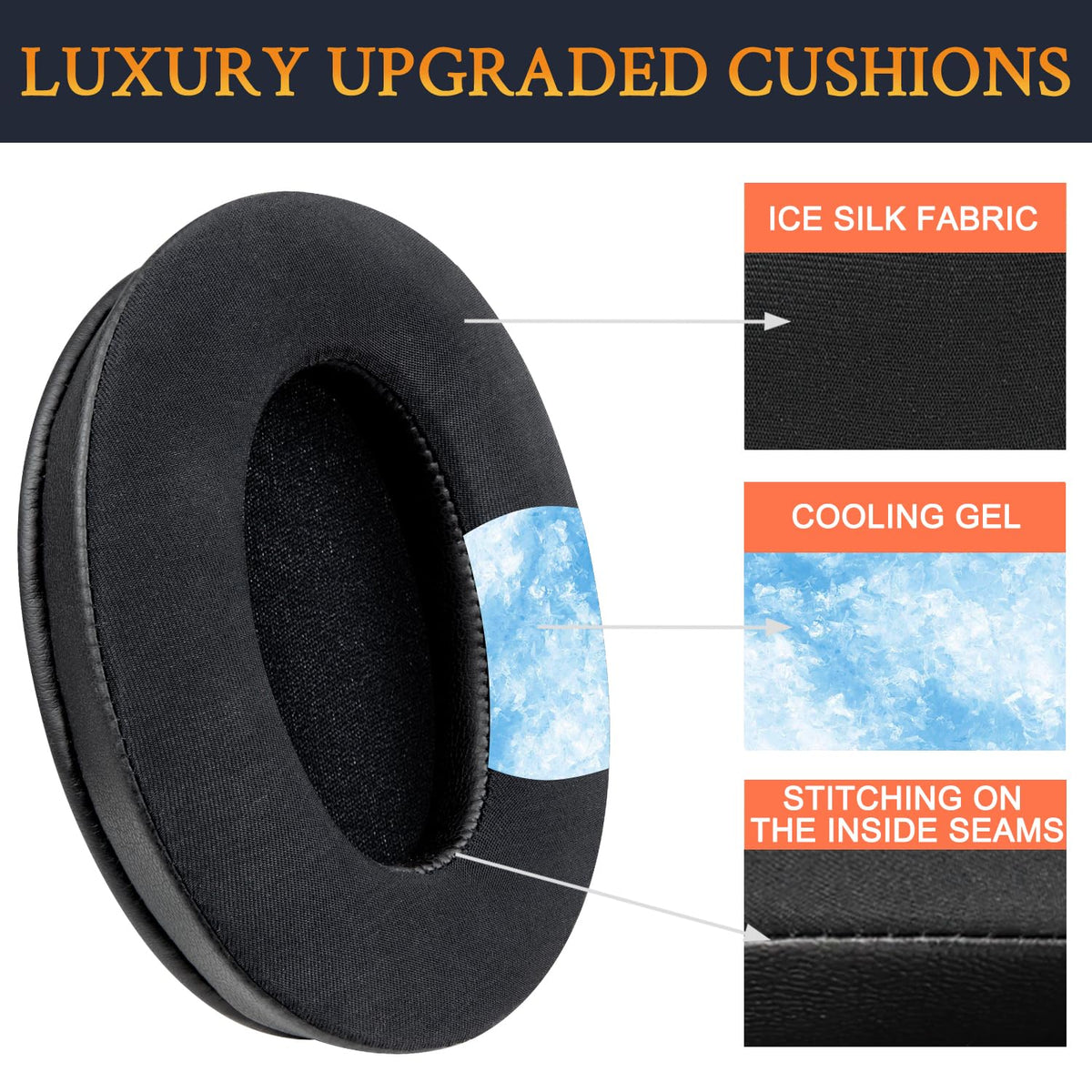 SOULWIT ear pads with high-density foam thicker for better isolation