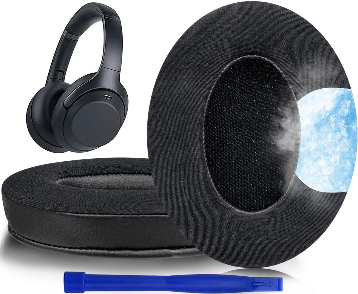 SOULWIT cooling-gel ear pads for Sony WH-1000XM3 front view showing cool, comfortable fit
