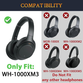 SOULWIT cooling-gel ear pads for Sony WH-1000XM3 side view highlighting breathable design