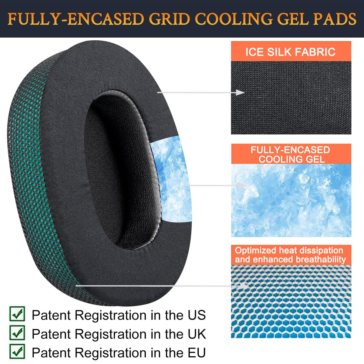 SOULWIT cooling-gel ear pads for Venue ANC breathable surface