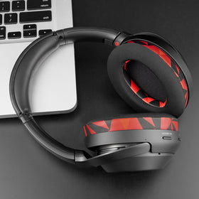 SOULWIT cooling-gel earpads shown from the side for added thickness and isolation.