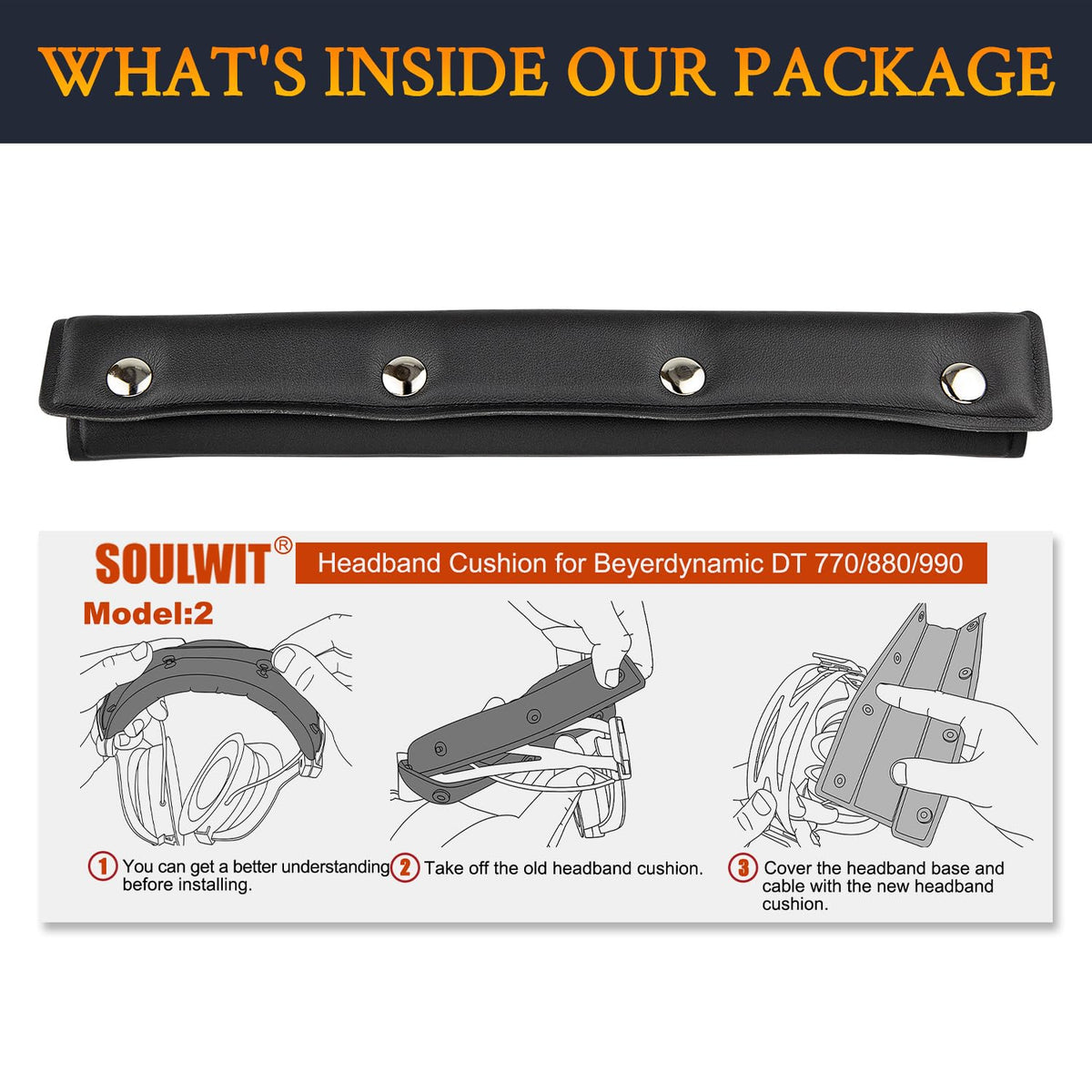 SOULWIT headband cover for DT990 Pro adds premium feel and comfort