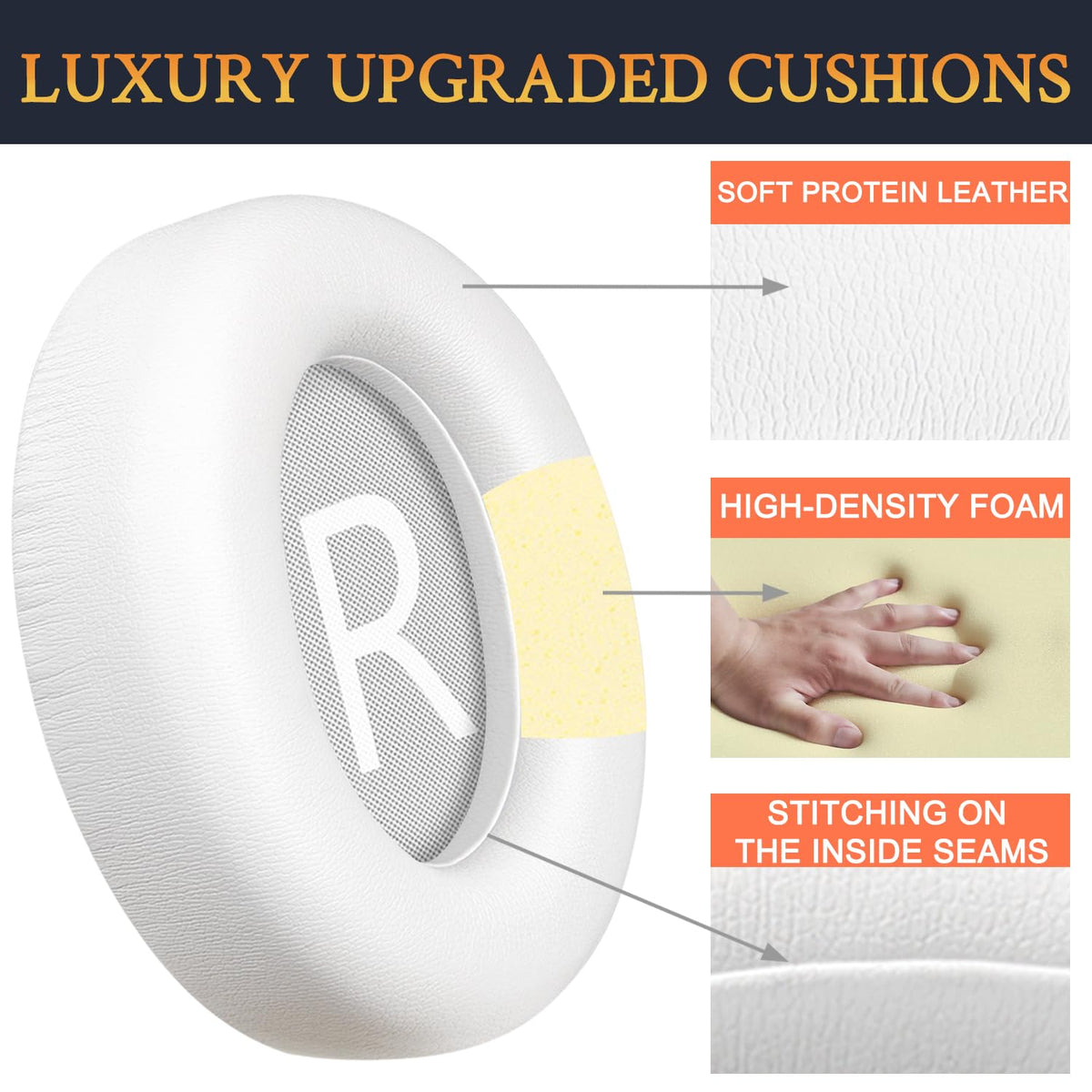 SOULWIT ear pads with added thickness for a snug Bose 700 fit