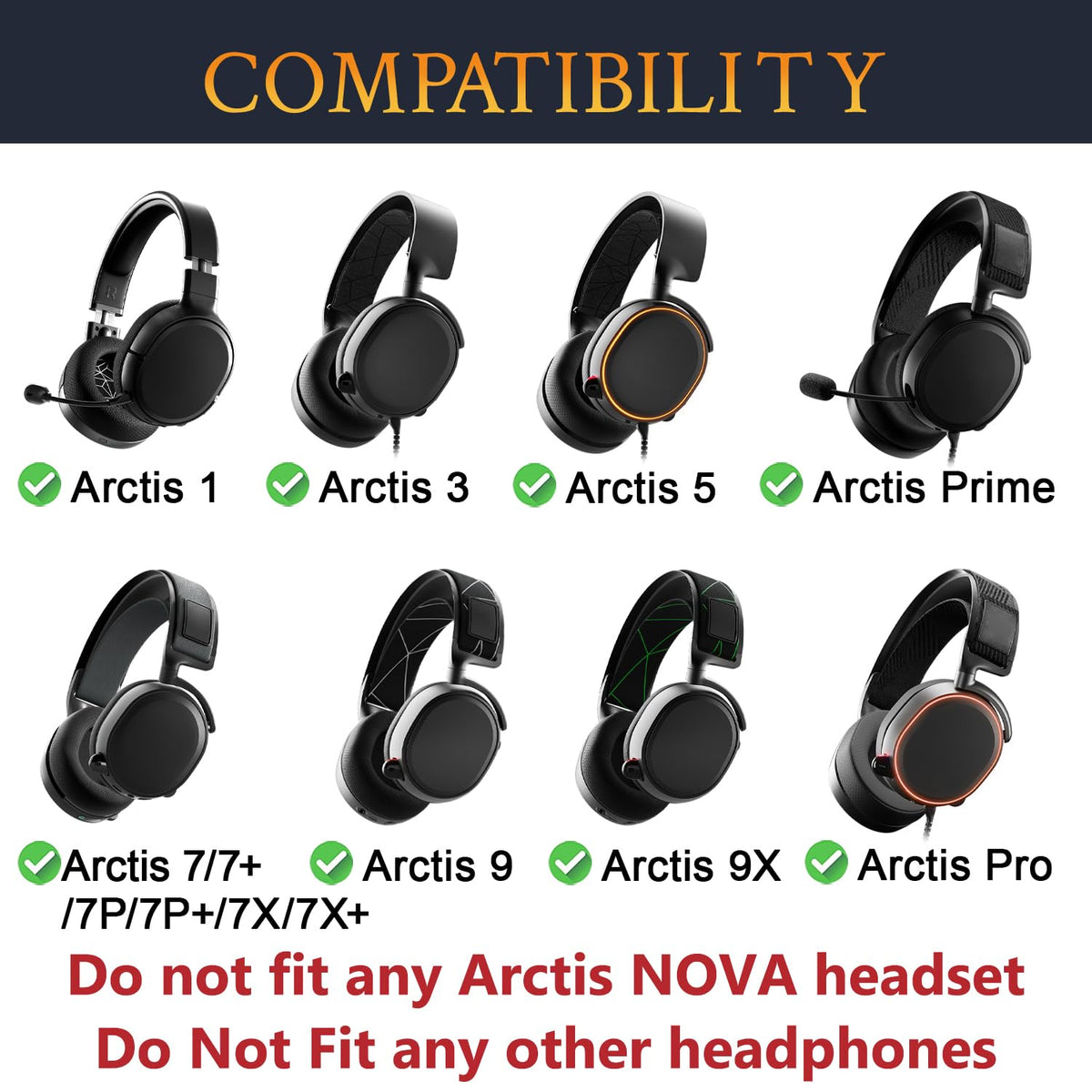 SOULWIT ear pads Arctis dense foam reduces pressure for hours