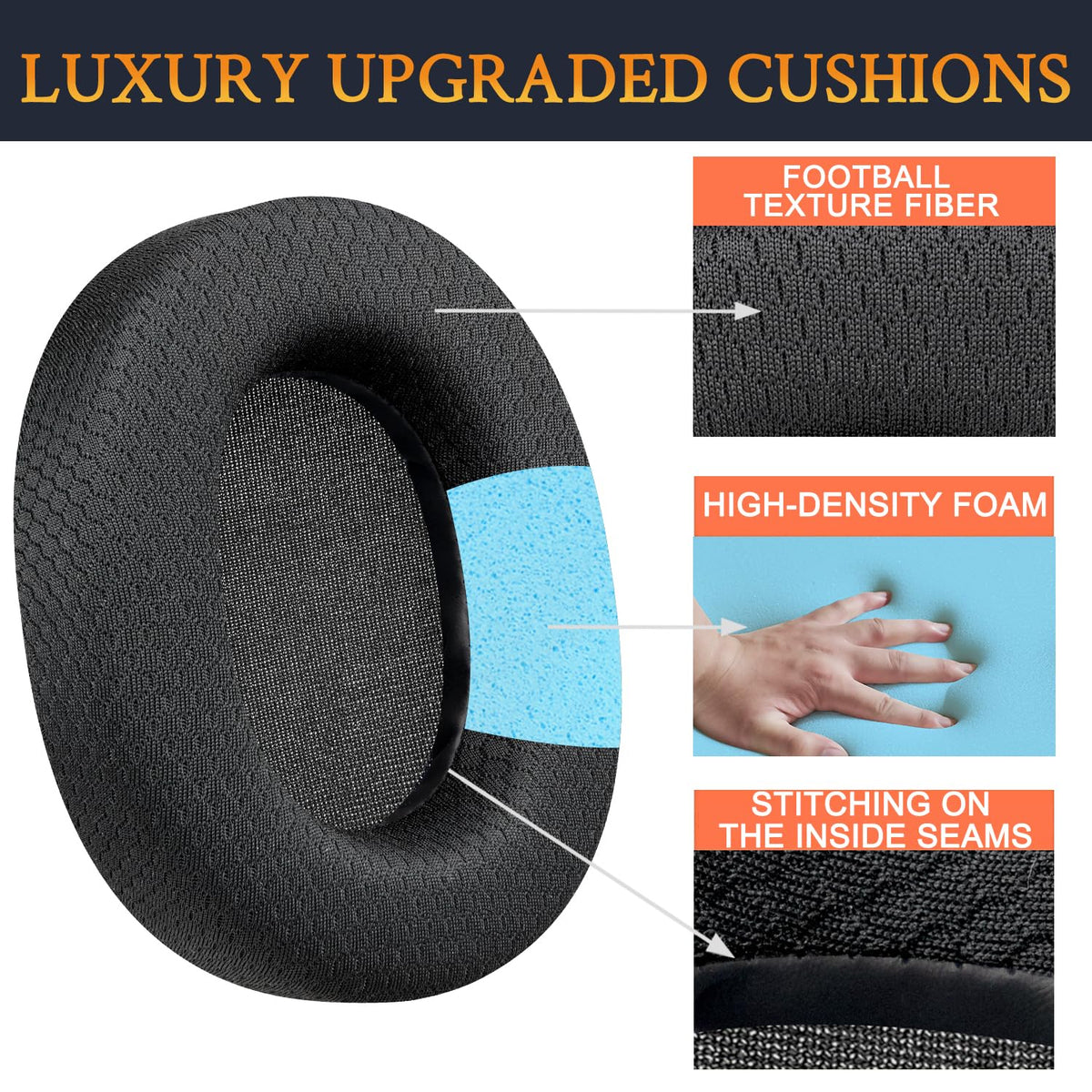 SOULWIT ear pads Arctis non-slip fabric supports stable wear