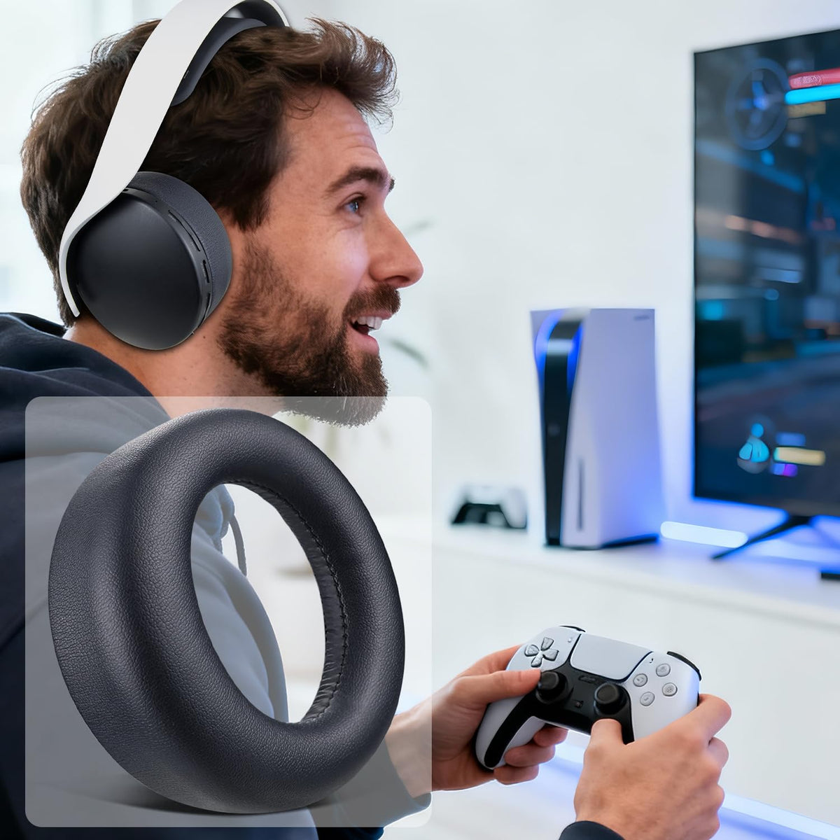 SOULWIT EarPads upgrade gives a brand-new look for Sony Pulse 3D headset.