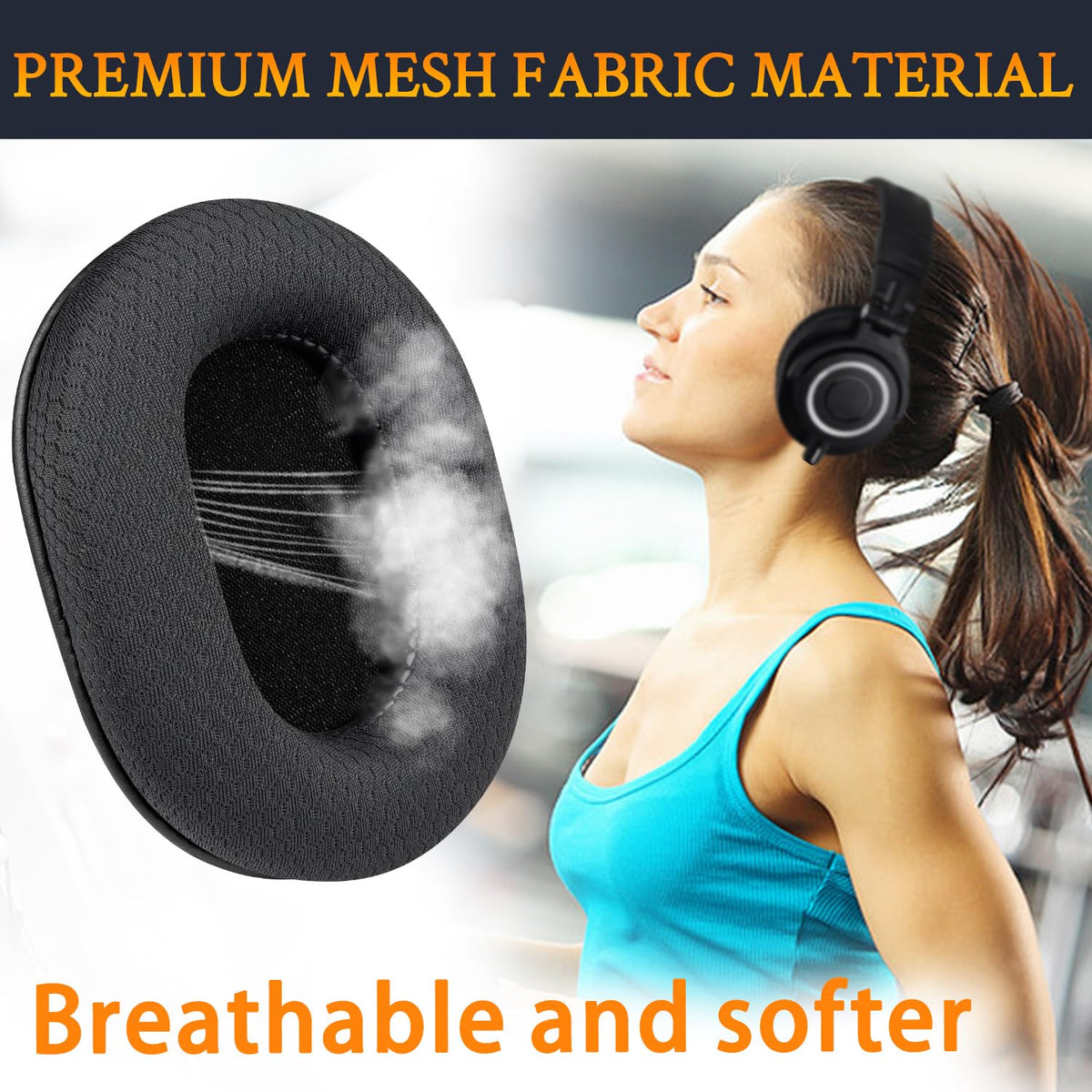 SOULWIT ear pads fit Audio-Technica M50x series with broad compatibility