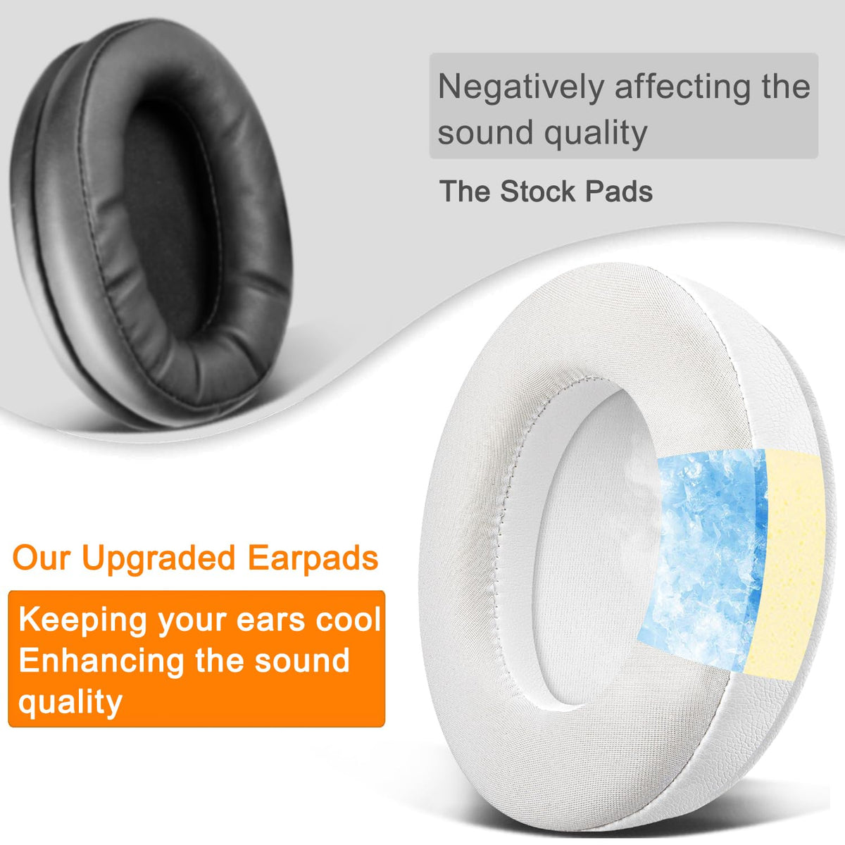 SOULWIT earpads compatible with Cloud series headsets for versatile fitting.