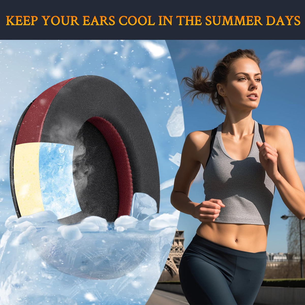 SOULWIT earpads highlight durable seams for lasting daily use on HyperX headsets.
