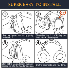 SOULWIT ear pads feature durable stitching and reinforced seams.
