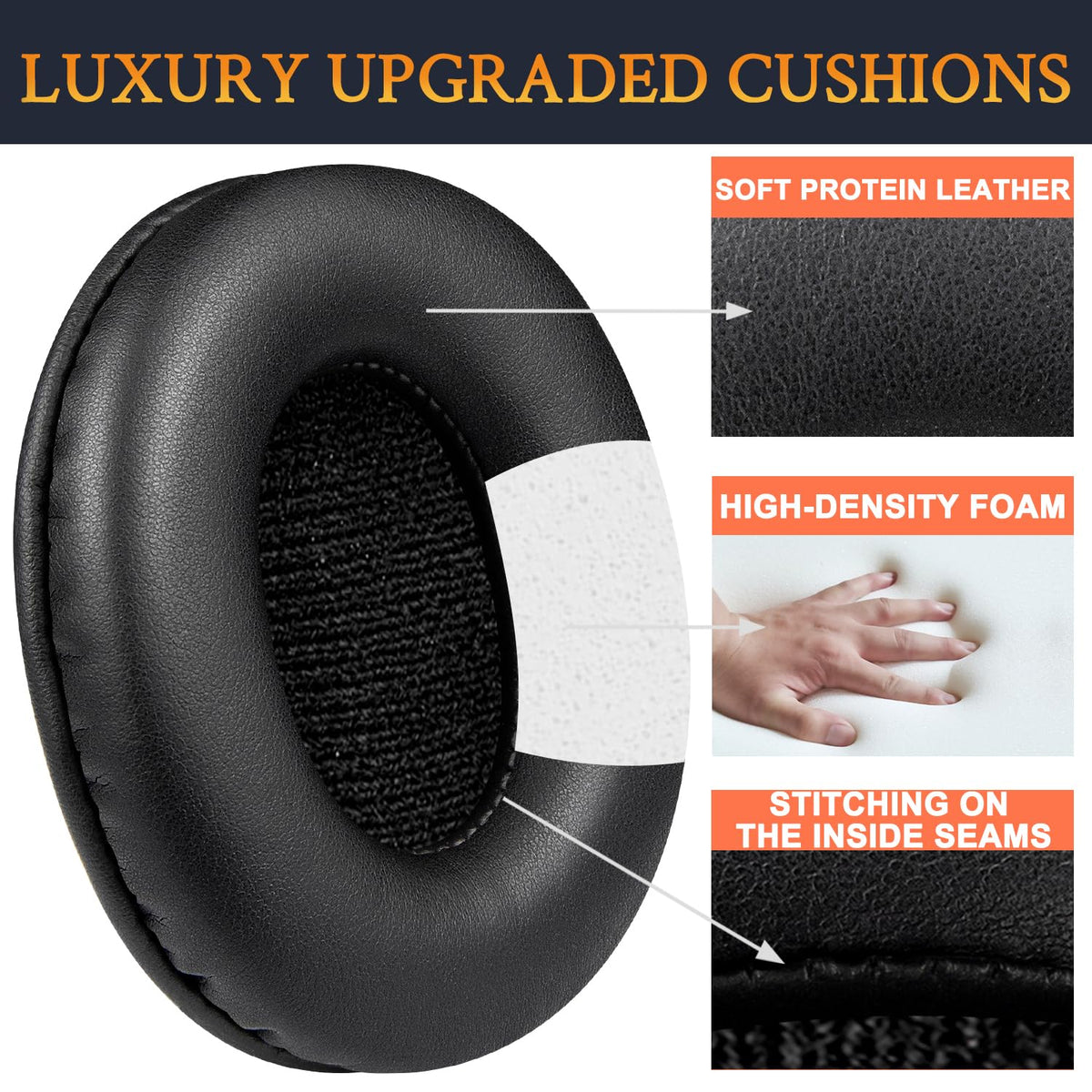 SOULWIT installation guide included for quick, easy ear pad replacement.
