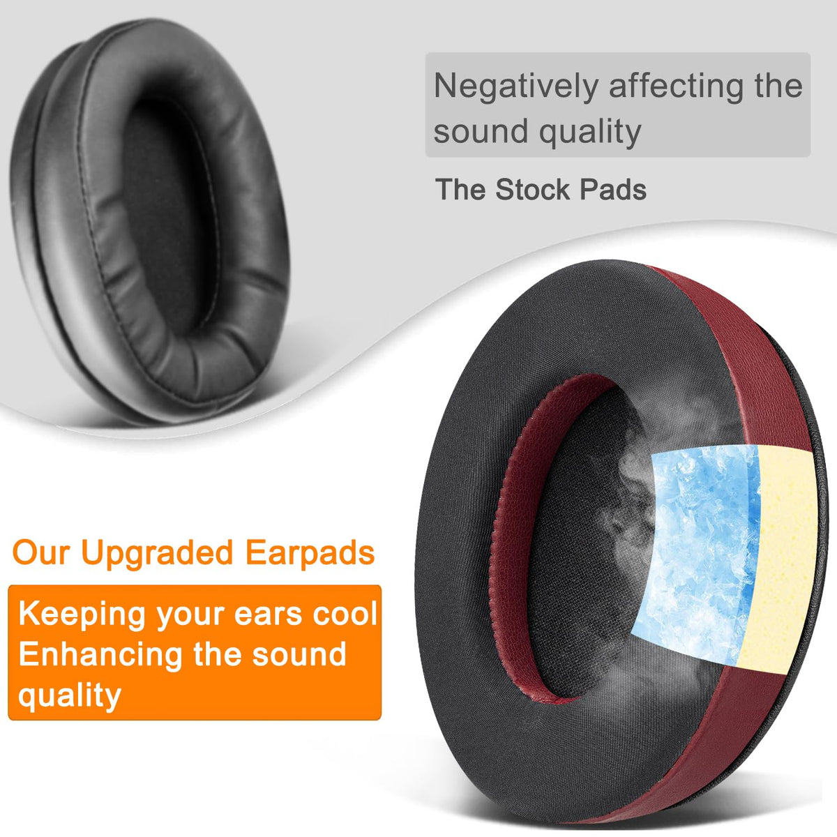 SOULWIT earpads illustrate easy tool-free installation on HyperX headsets.