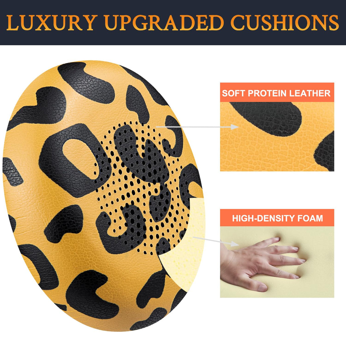 SOULWIT earpads for Elite 45h on-ear cushions with soft protein leather for comfortable longer wear